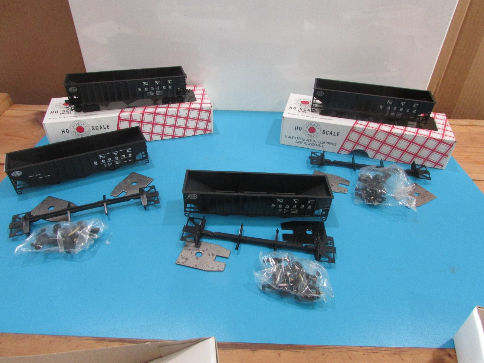 HO Scale Stewart Hobbies (4) Fishbelly 55Ton  Hooper Cars NYC Lot#0882