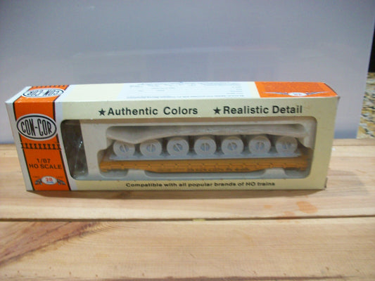 HO Scale Con-Cor 54' Flat Car Kit w /Load Rio Grande Lot#3869