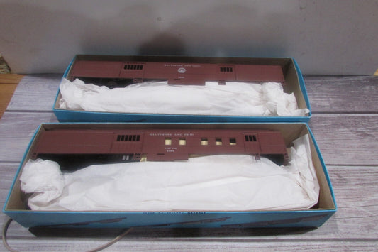 HO Scale Athearn 1141 Baggage & 1151 RPO Work Train B&O  Cars Kit Lot#4061