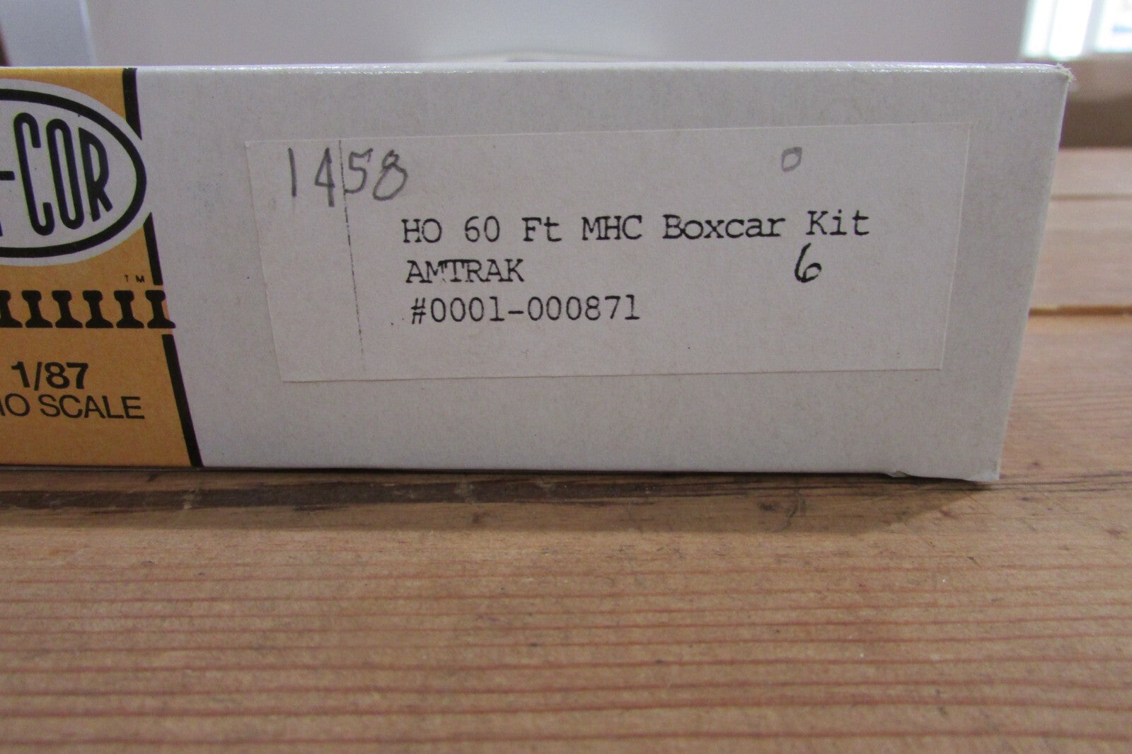 HO Scale Con-Cor Mail Handling Car AMTRAK #1458 NIB Lot#4026