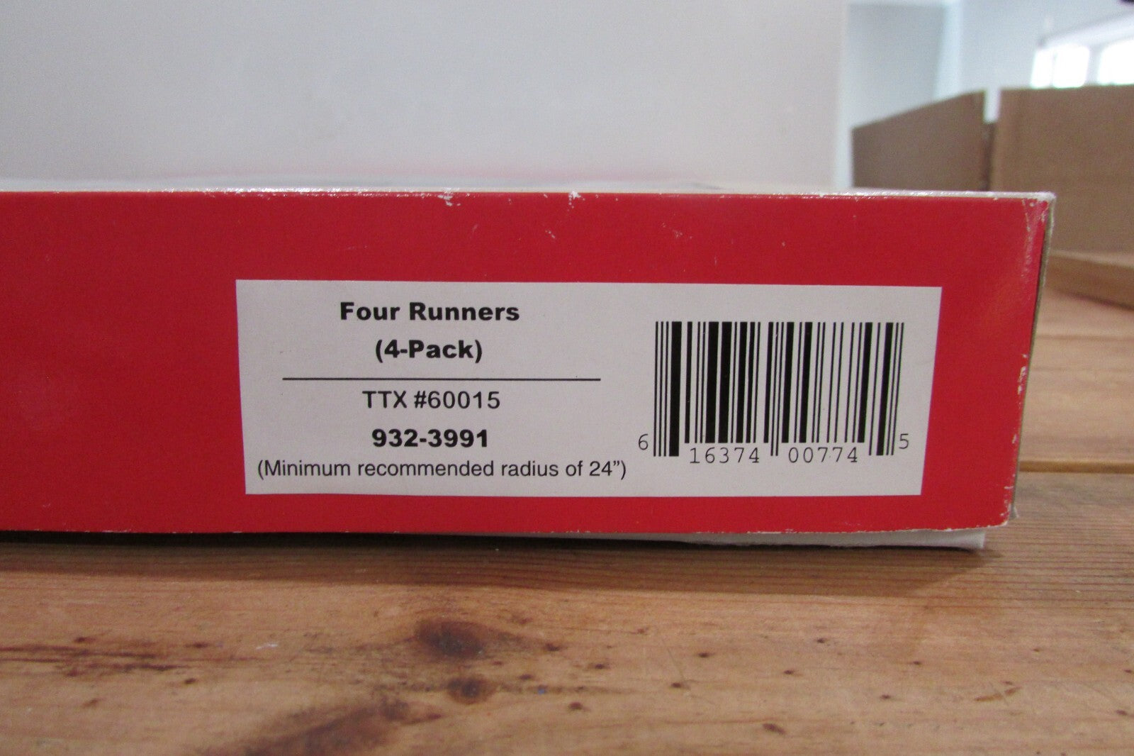 HO Scale Walthers 932-3991 Four Runners (4-Pack) TTX#60015  Lot#3978