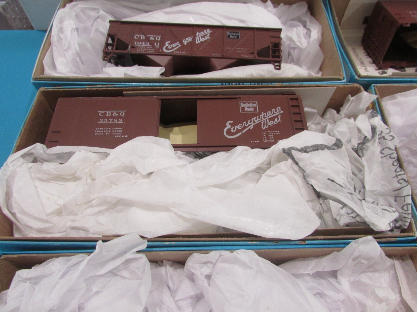 HO Scale Athearn (6) Assorted Box Casr Kits Lot#1488