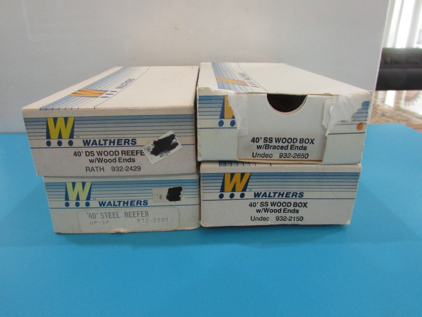 HO Scale Walthers Assorted Freight Cars Kits (4) Lot#1696