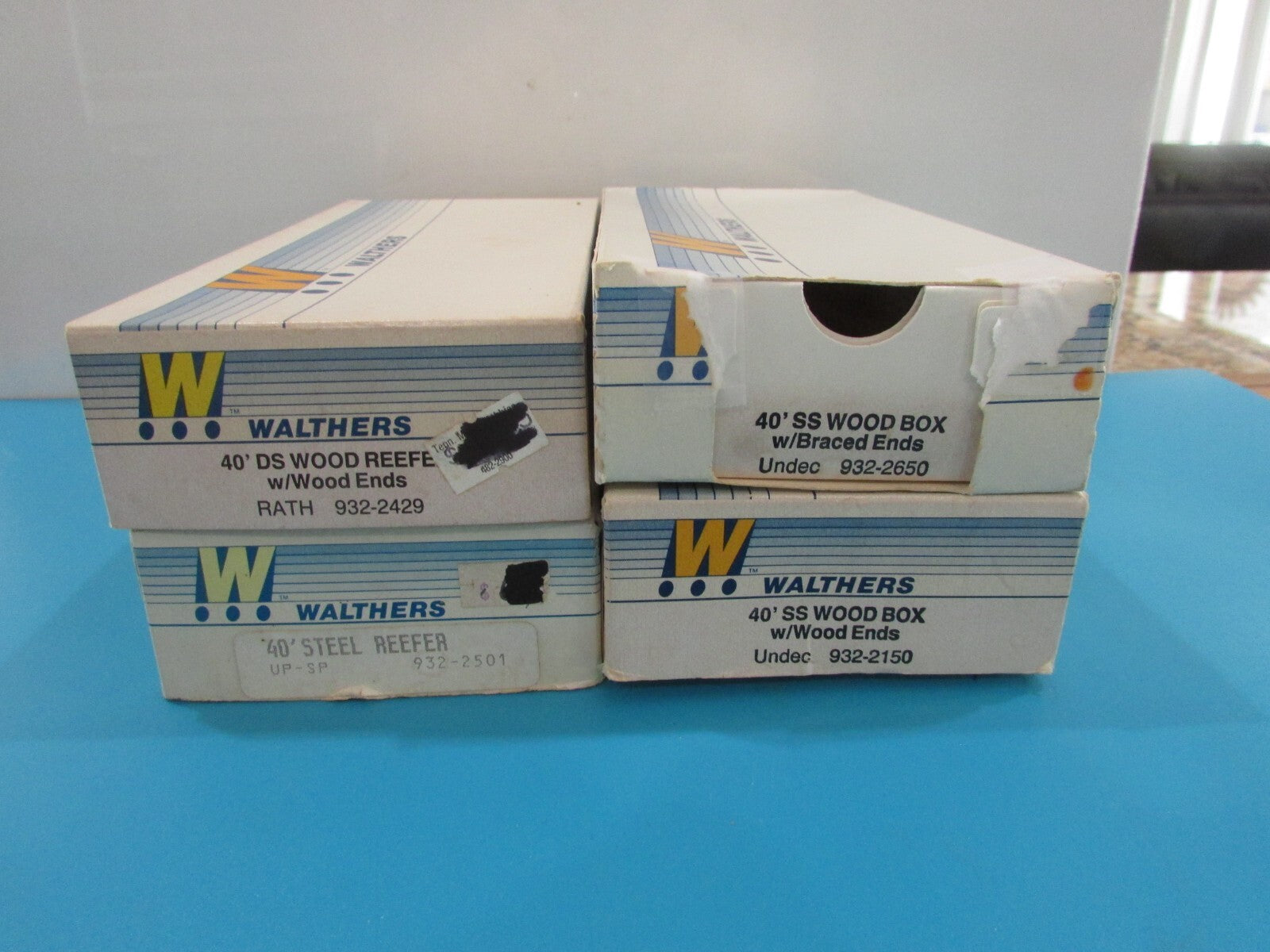 HO Scale Walthers Assorted Freight Cars Kits (4) Lot#1696