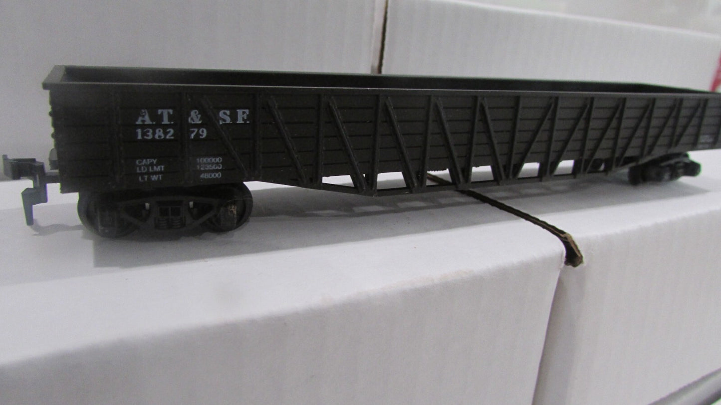 HO Scale Vintage AHM 50' Outside Braced Gondola Car  Santa Fe Lot#0247