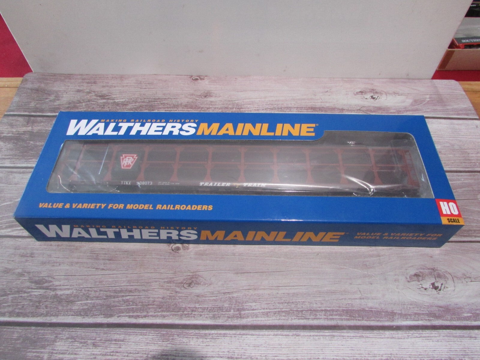 HO Scale Walthers 910-8213 89' Tri-Level Open Auto Rack Pennsylvania Lot#3176