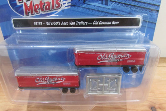 N Scale CMW 51181 40's/50's Aero Van Trailers OLD German Beer
