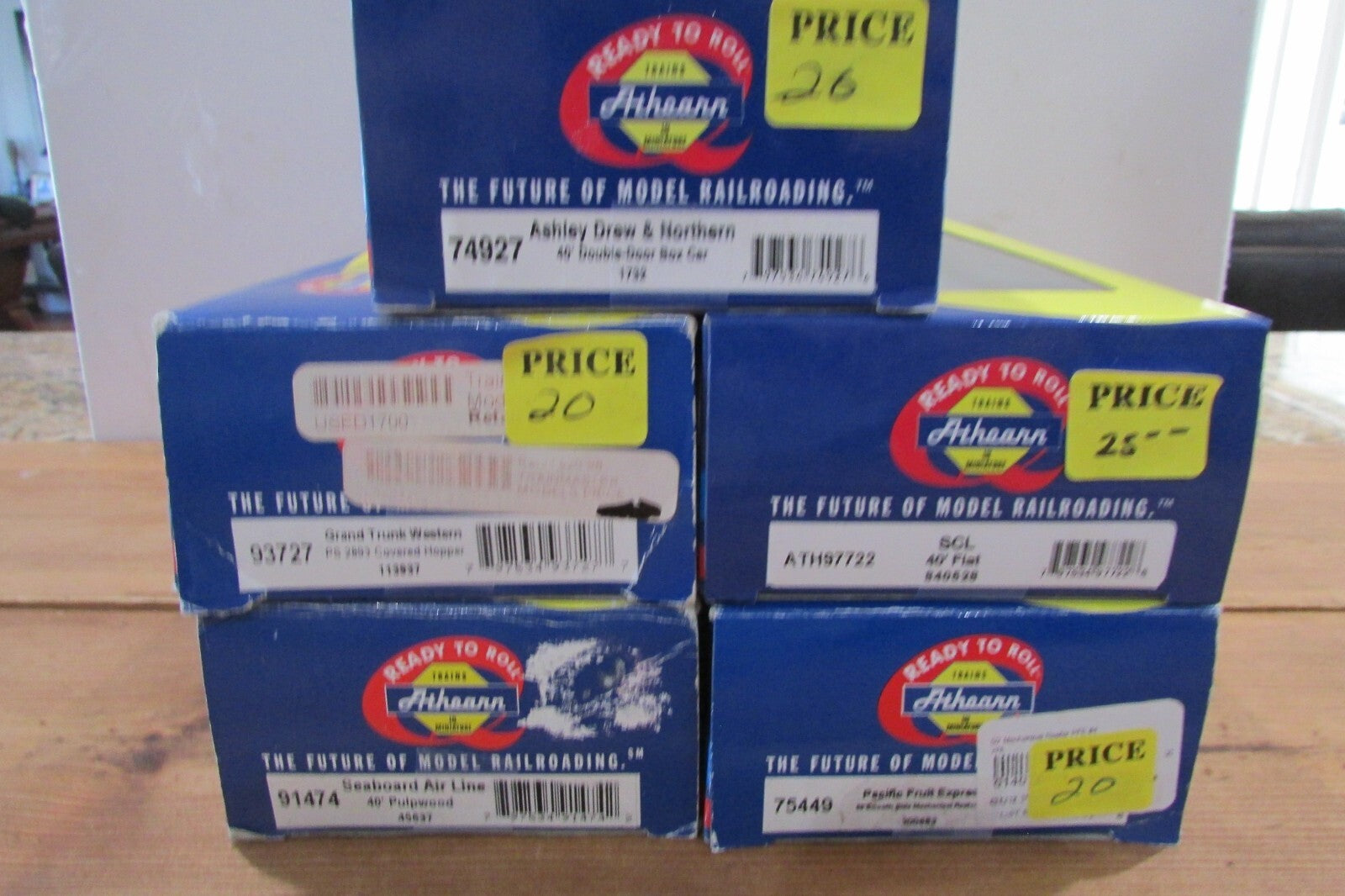 HO Scale Athearn (5) Assorted Freight Car RTR Lot#3742