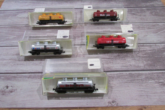 N Scale Model Power (5) Assorted Tank Cars   Lot#3073