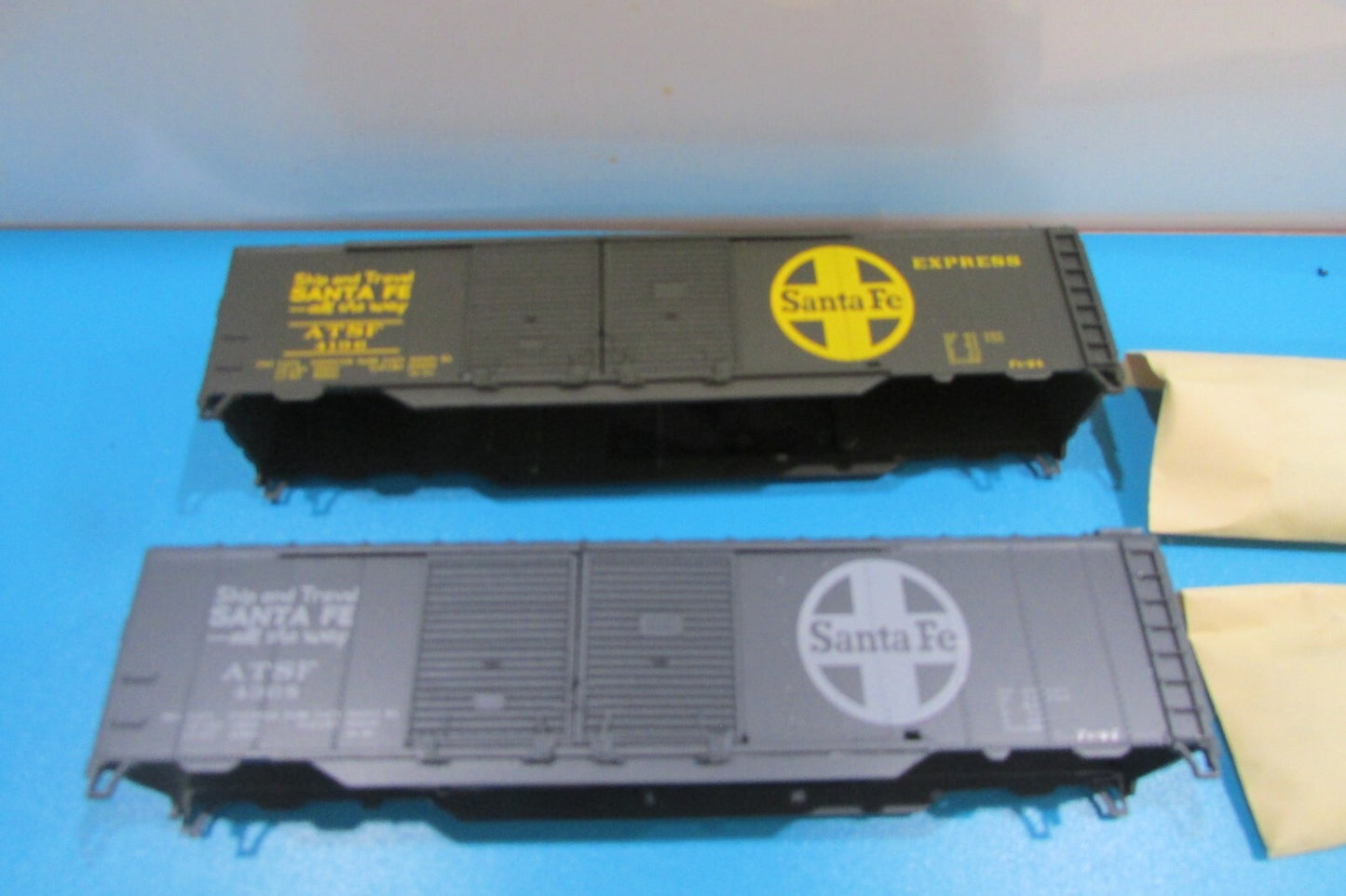 HO Scale Athearn 2306 50ft DD Box Cars Set Santa Fe Lot#0667