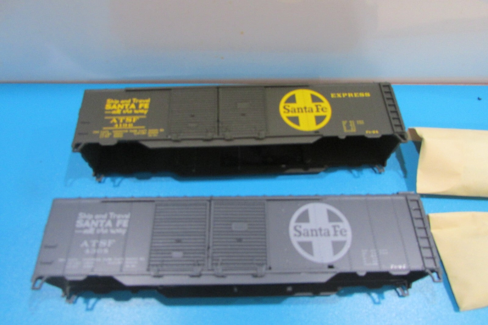 HO Scale Athearn 2306 50ft DD Box Cars Set Santa Fe Lot#0667
