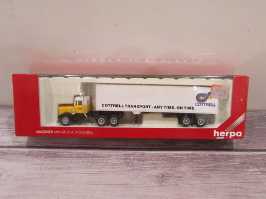 HO Scale Herpa 4302H Cottrell Transport Freight Truck With Trailer
