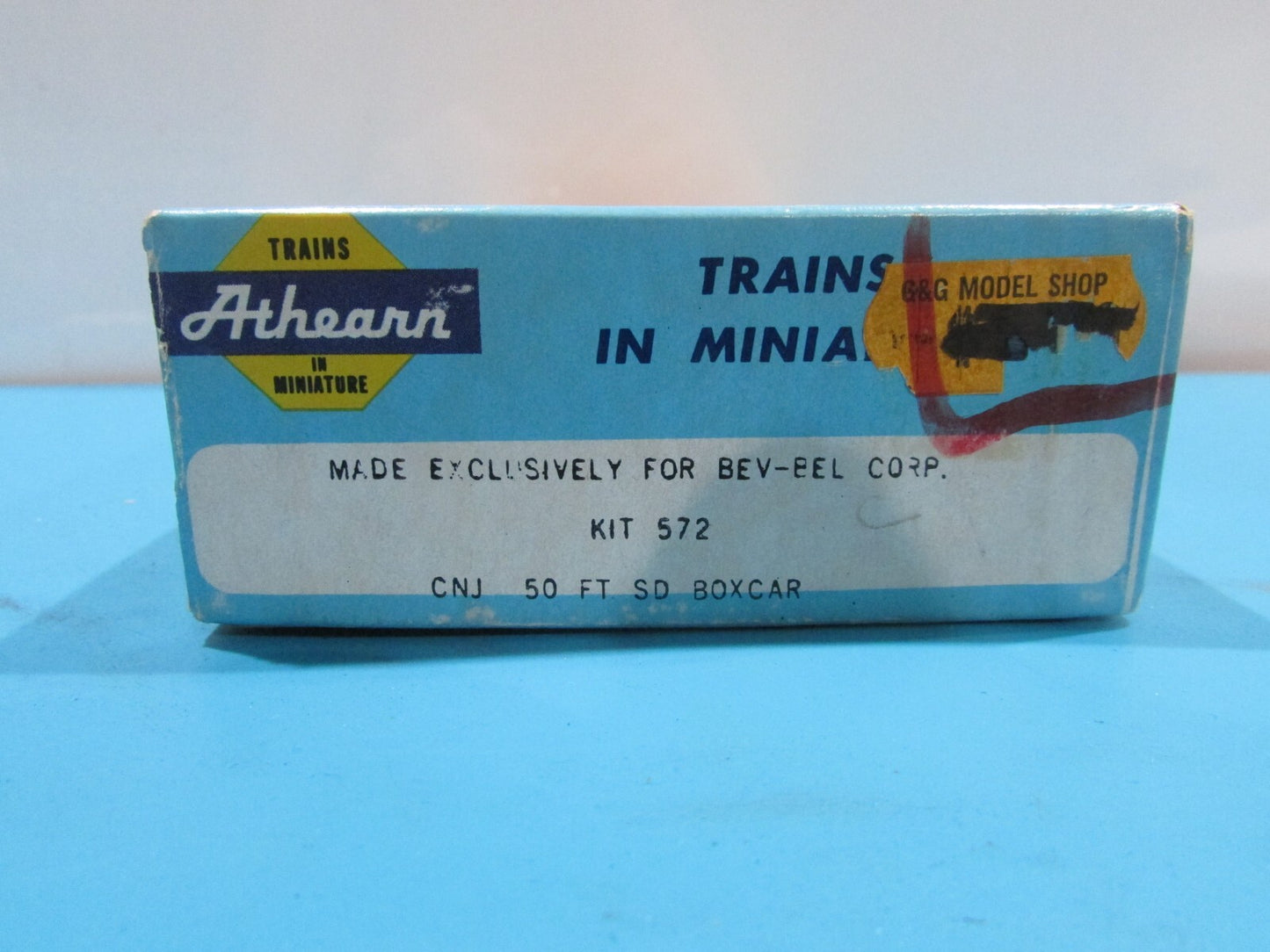 HO Scale Athearn/Bev-Bel 572 CNJ 50' Single Door BoxCar Kit Lot#0934