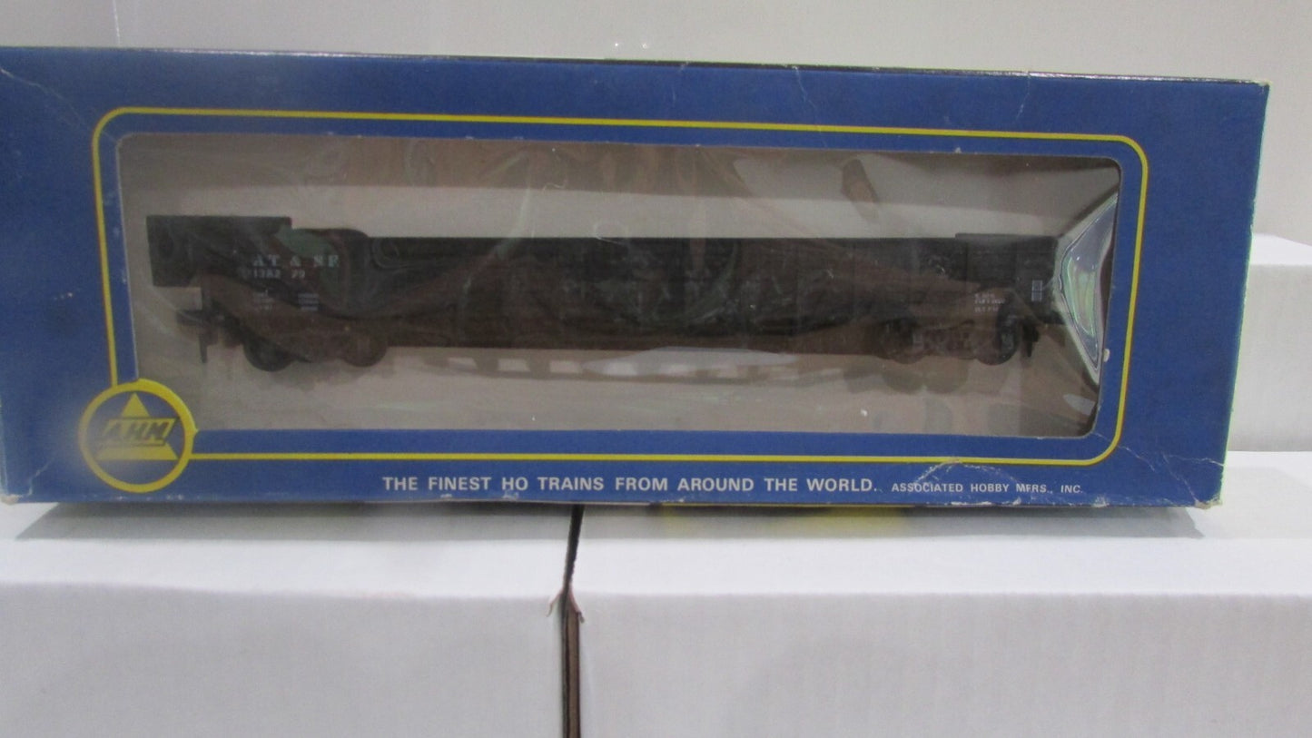 HO Scale Vintage AHM 50' Outside Braced Gondola Car  Santa Fe Lot#0247