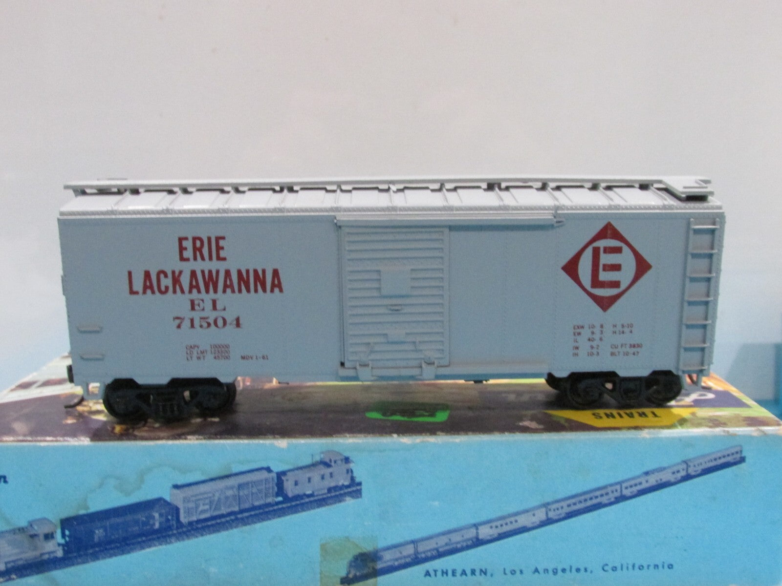 HO Scale (3)Athearn Assorted Freight Cars Erie Lackawanna Lot#0991
