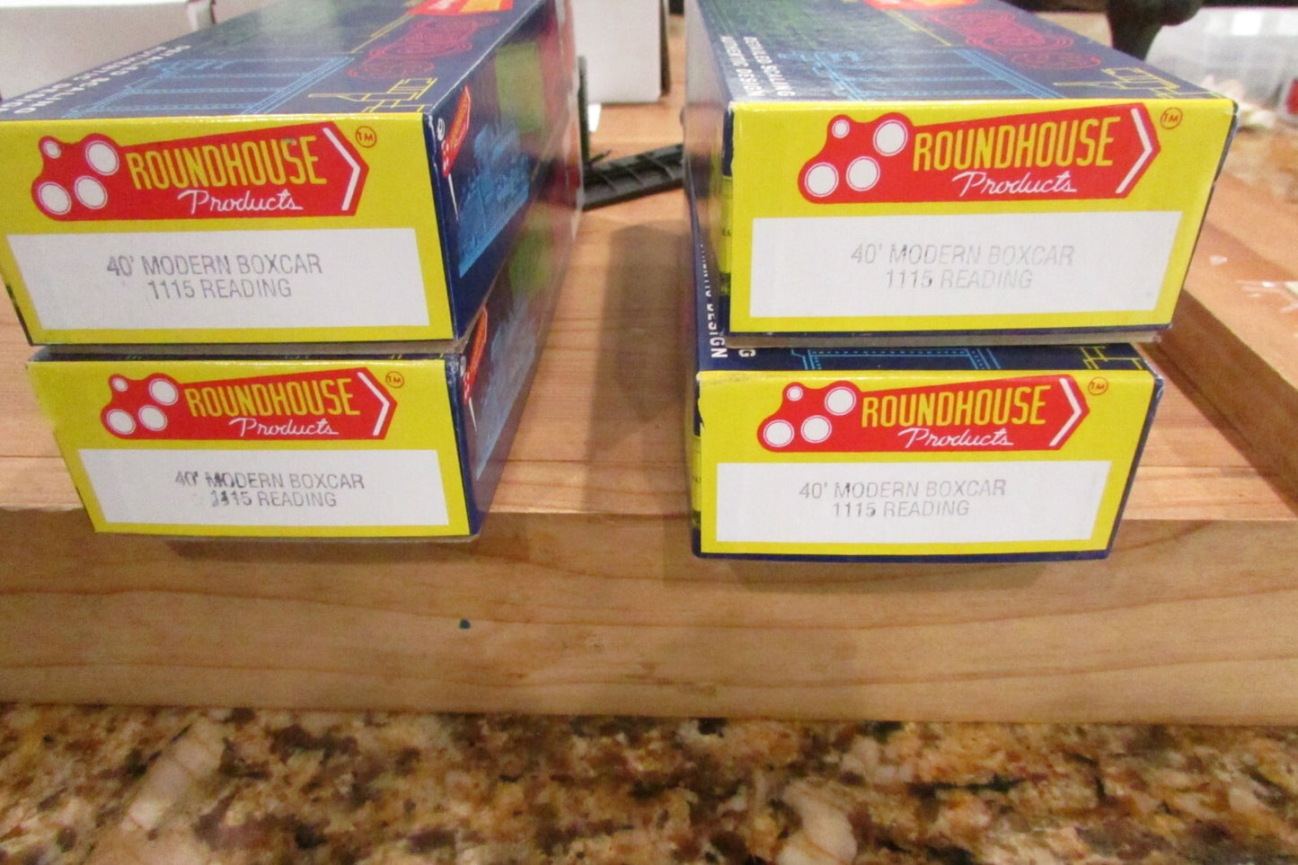 Ho Scale Roundhouse (4) Reading 40' Modern Box Car Kits Lot#3390