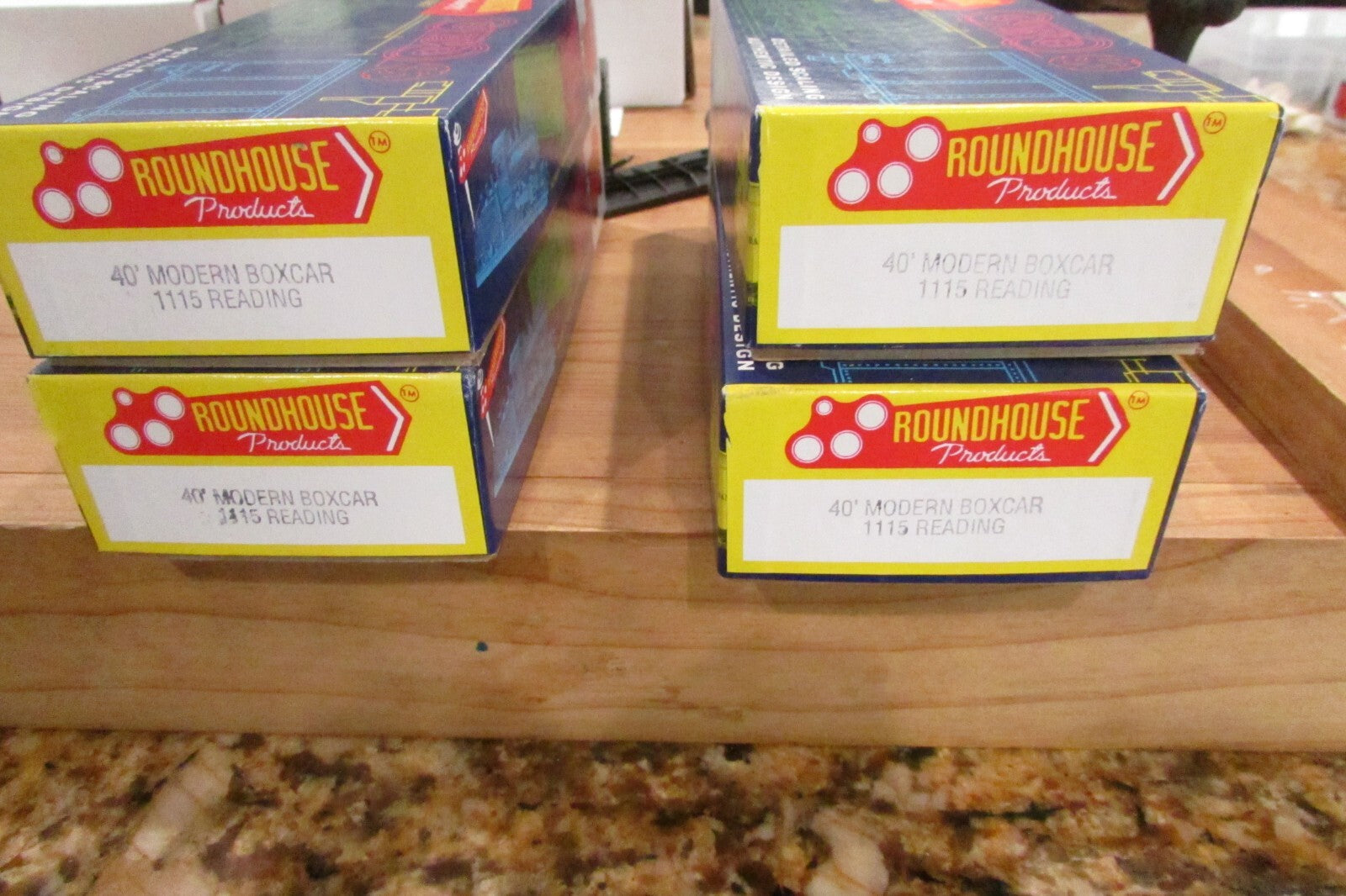 Ho Scale Roundhouse (4) Reading 40' Modern Box Car Kits Lot#3390
