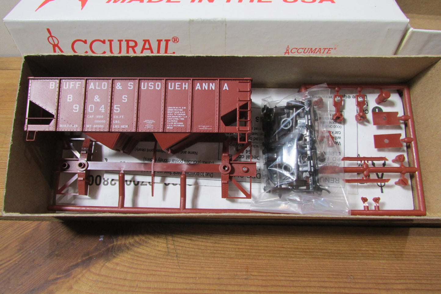 HO Scale Accurail 24295 (3) As-Built USRA Hopper Buffalo & Susquehanna Lot#3736
