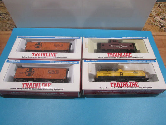 HO Scale Walthers Trainline (4)Assorted Freight Cars Lot#2029