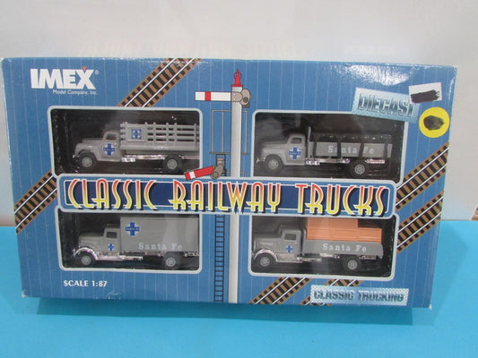 HO Scale  Imex 870126 1:87 Santa Fe Ford & Peterbilt Truck (Set of 4) Lot#1710