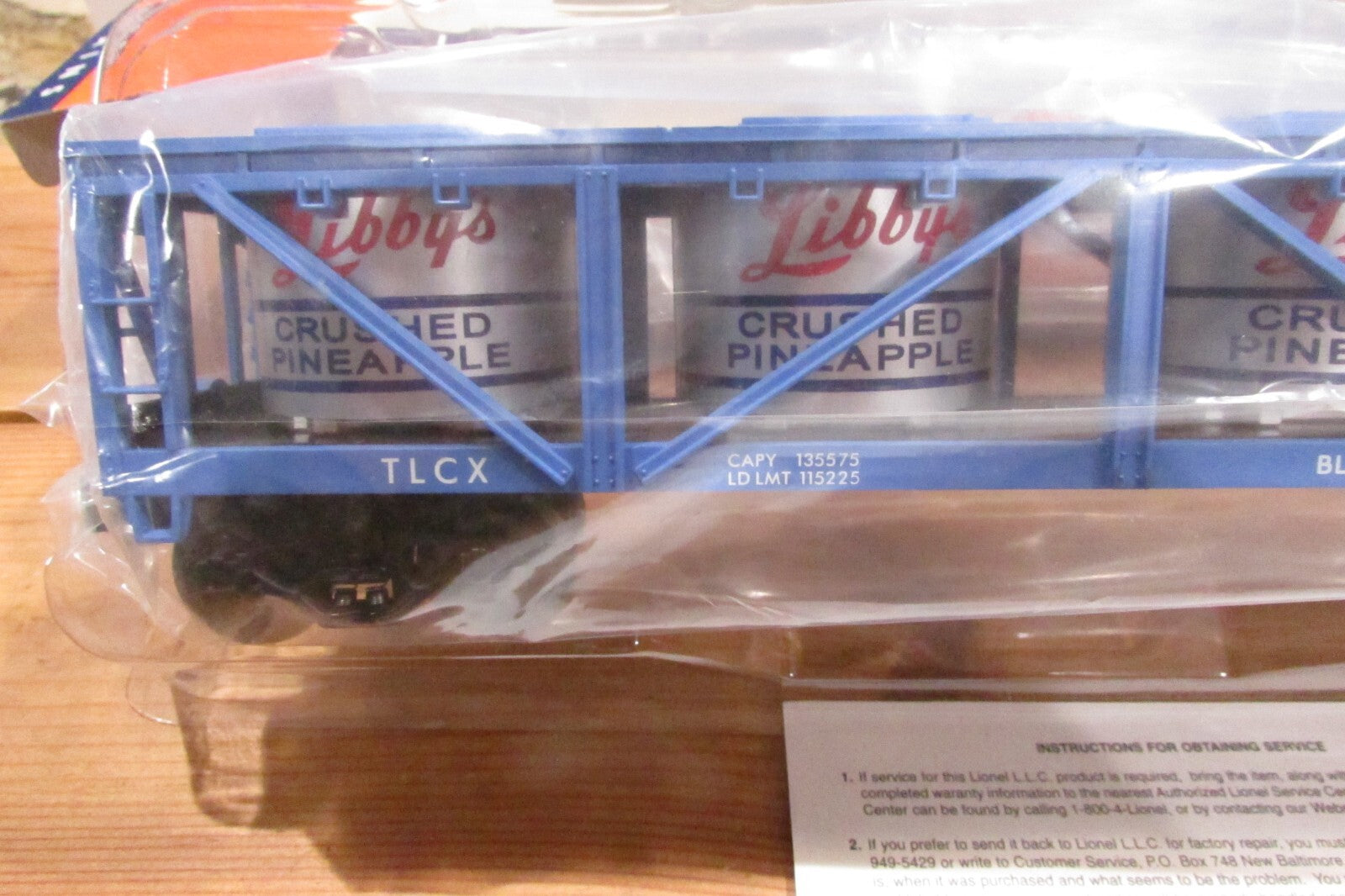 O Gauhe Lionel 6-19490 Celebration Series Libby's Vat Car #6475 Lot#3347
