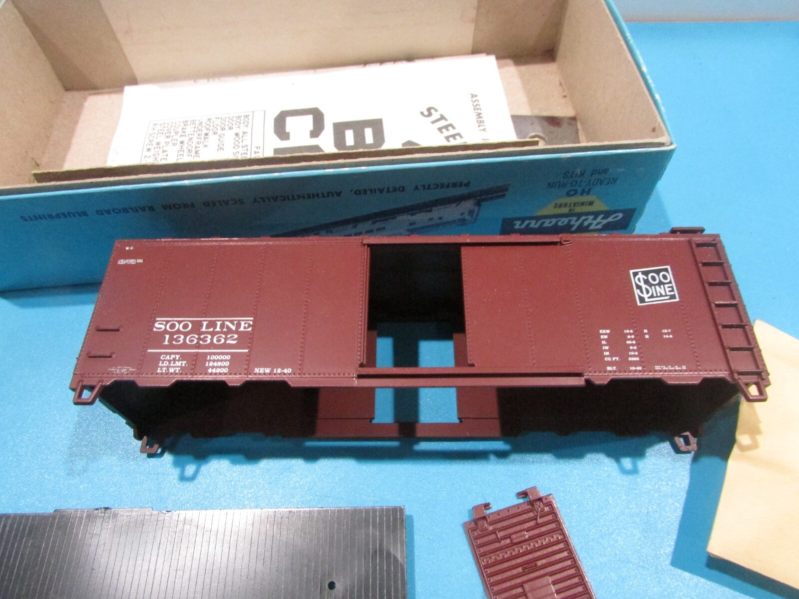 HO Scale Athearn 763 of 1000 Box Car Wisconsin Central #136362