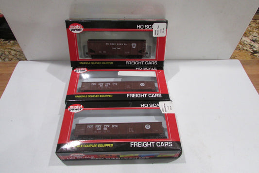 HO Scale Model Power (3) Assorted Freight Cars Pennsylvania LOT#2933
