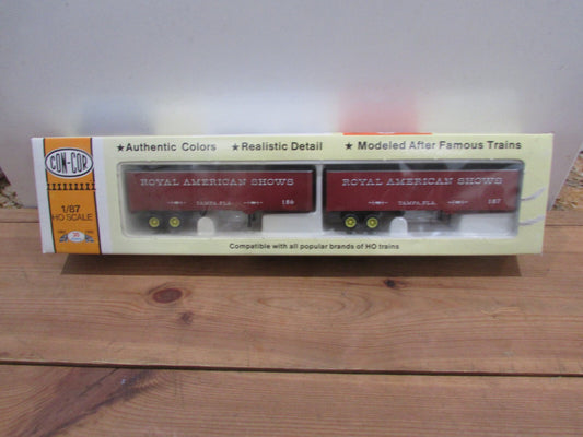 HO Scale Con-Cor 04-08136 40ft Dry Van Trailer Royal American Circus  Lot#3493