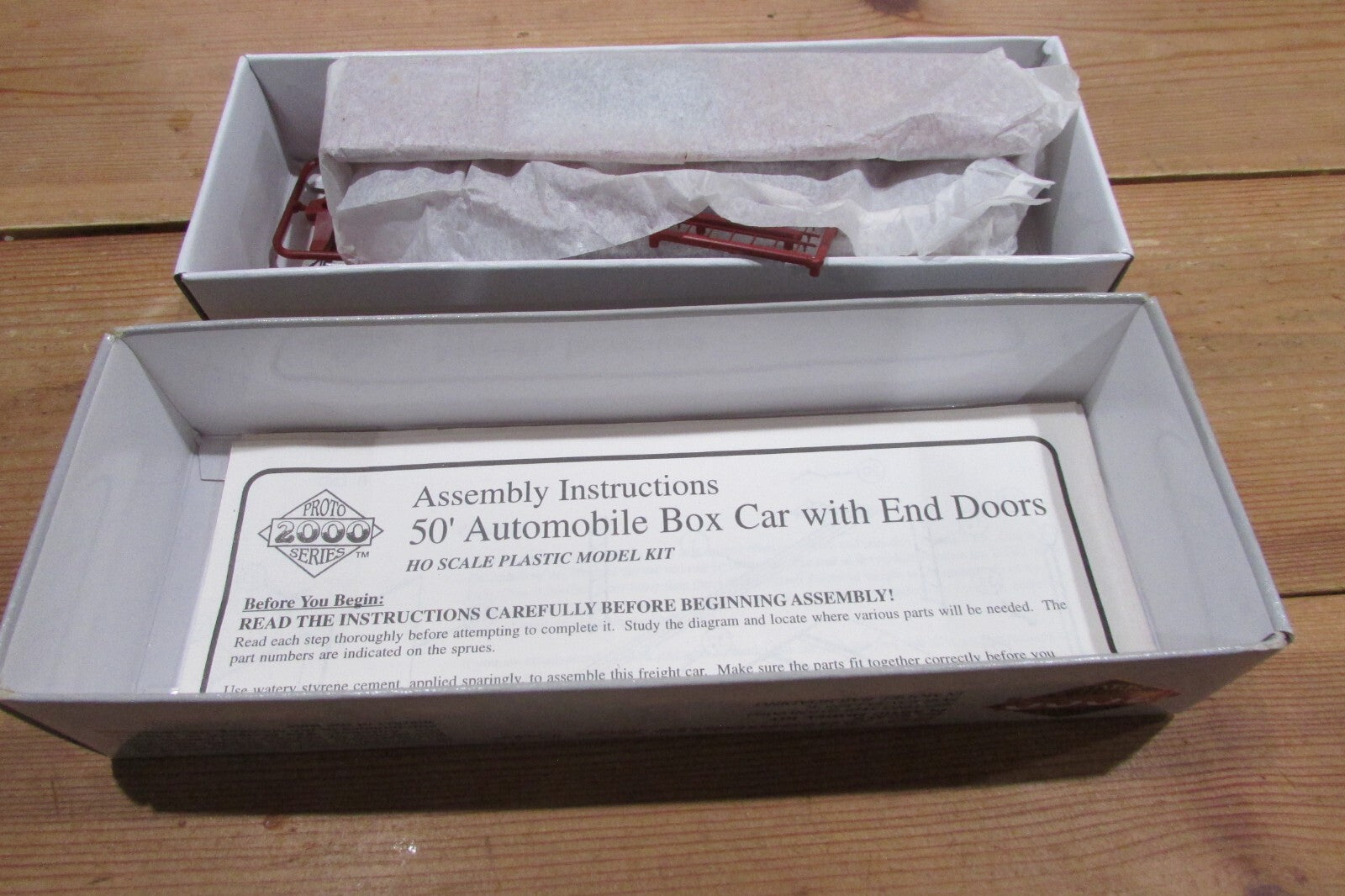 HO Scale Proto 2000 50' Automobile Box Car UP w/Ends Doors Lot#3964