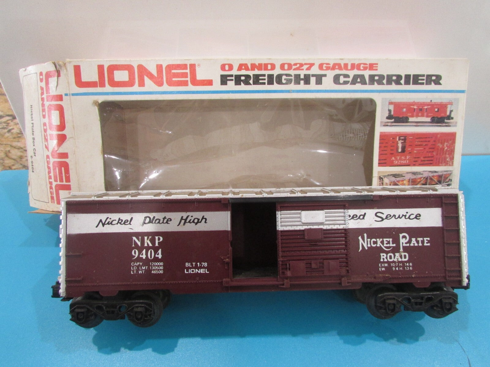 O Scale Lionel 6-9404 Nickel Plate Box Car Lot#1674