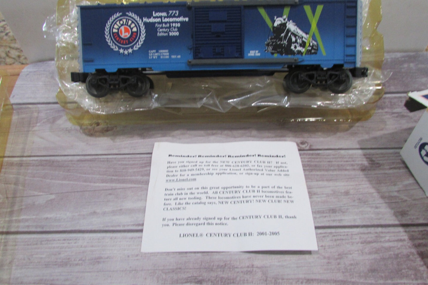 O Gauge  Lionel 6-39201 Century Club Hudson Car