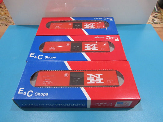 HO Scale E&C Shop(3) 50' PS-1 Single Door Boxcar New Haven Lot#1321