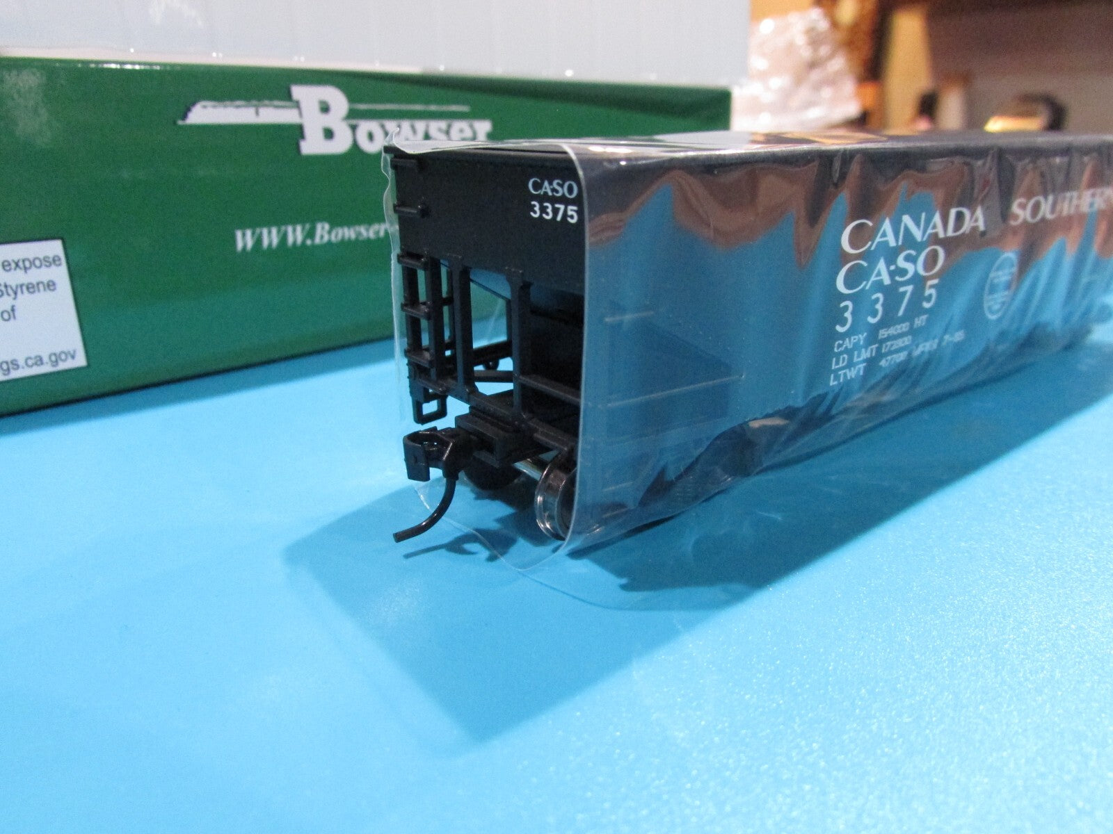 Ho Scale Bowser (3) 70 Ton Offset Hopper "Caso" Canada Southern Lot#1791
