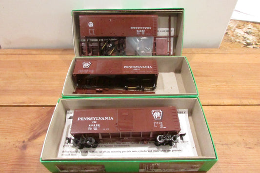 Ho Scale Bowser (3) Pennsylvania 40' Single & Double Door  Box Cars  Lot#3420