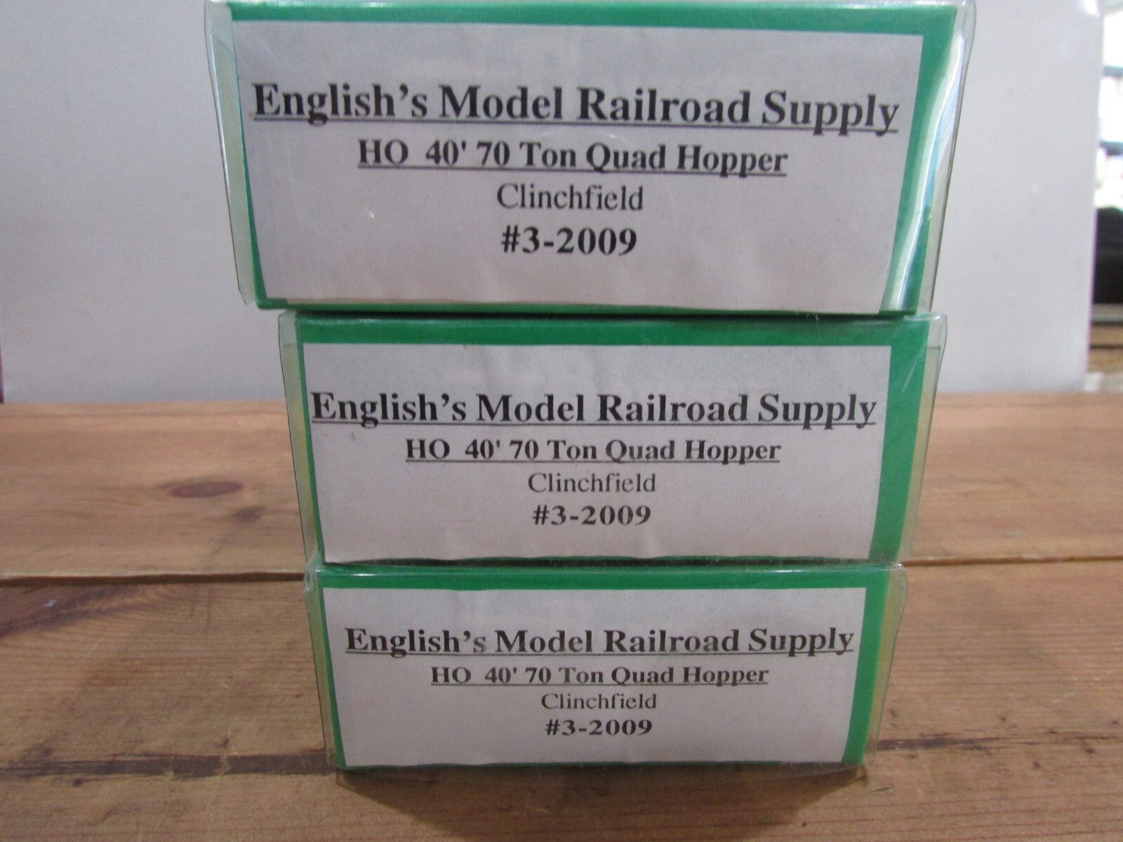 Ho Scale Bowser 3-2009 (3) 40' 70Ton Quad Hopper Clinchfield  Lot#4699