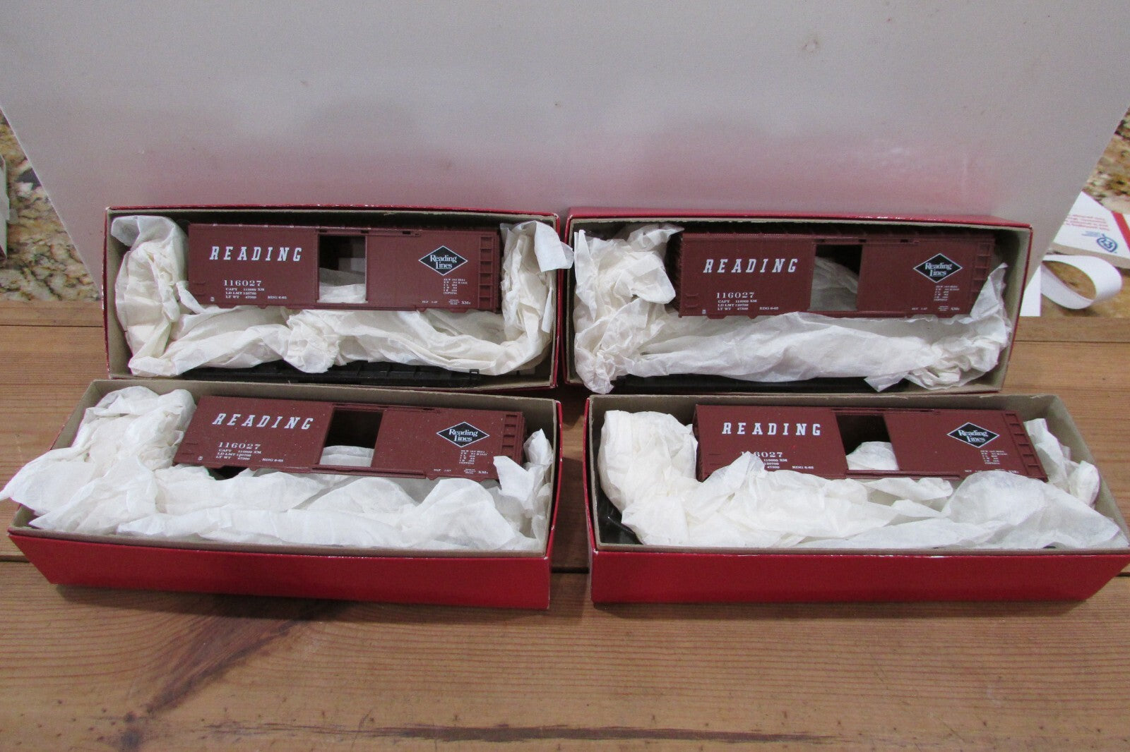 HO Scale Branchline Trains 12001 40' Box Car Kits Reading  Lot#4180