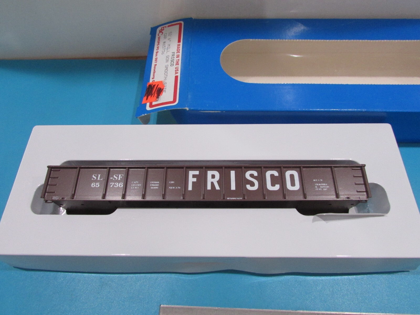 HO Scale E&C Shop 0530 52'6" Mill Gondola Smooth Side Frisco Lot#1325