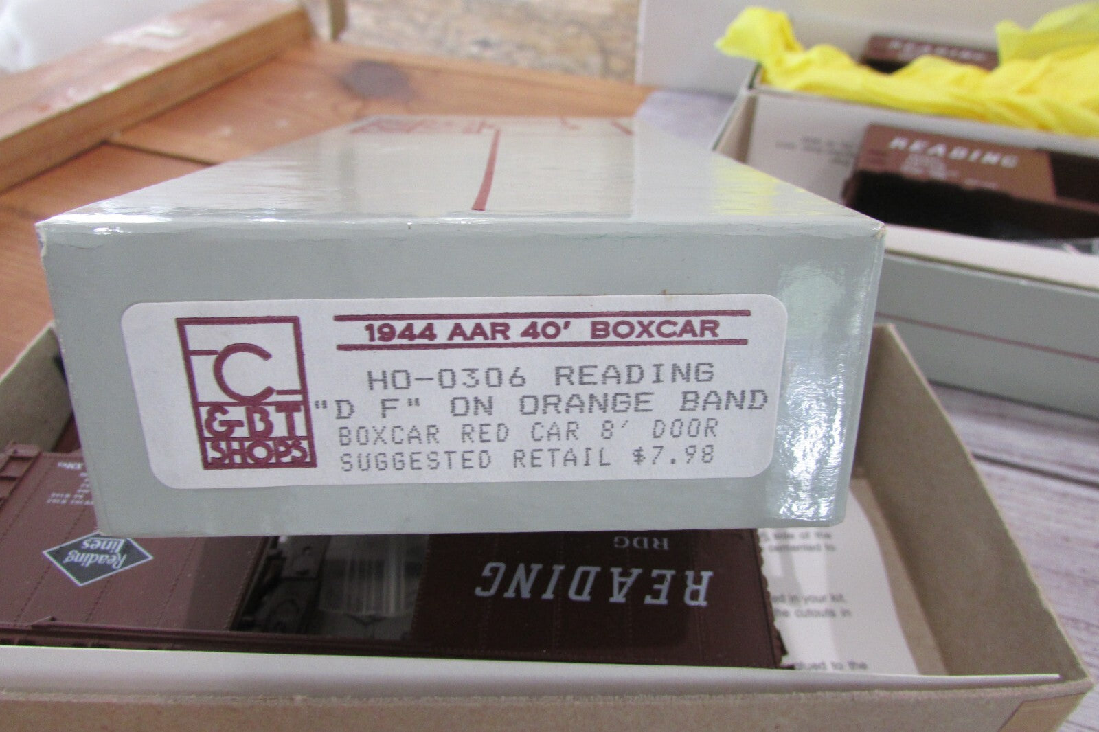 HO Scale (6)C&BT Shops Assorted Freight Cars "READING" Kits LOT#2959