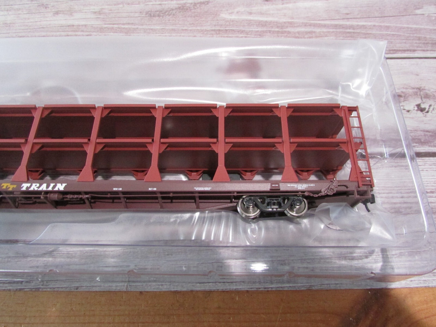 HO Scale Walthers 910-8213 89' Tri-Level Open Auto Rack Pennsylvania Lot#3176
