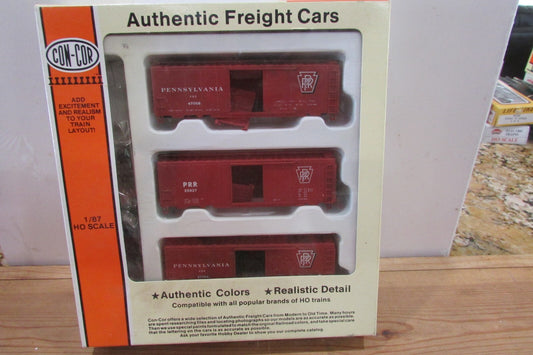 HO Scale  Con-Cor 40ft PS-1 Boxcar Kits Pennsylvania RR (3PACK) Lot#3607
