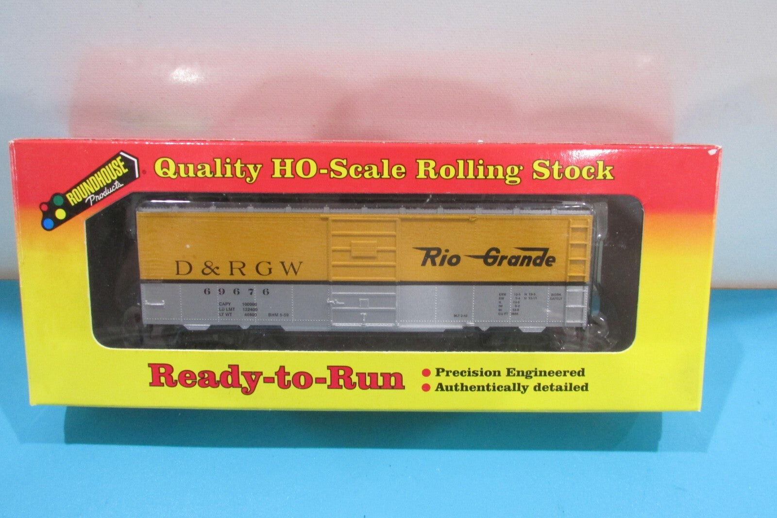 HO Scale Roundhouse  20504 R-T-R 40' AAR Single Door Box Car D & R GW RH4371