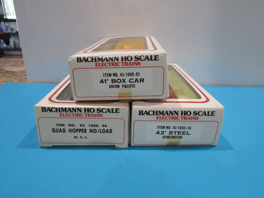 HO Scale Bachmann (3) Assorted Freight Car Lot#1167