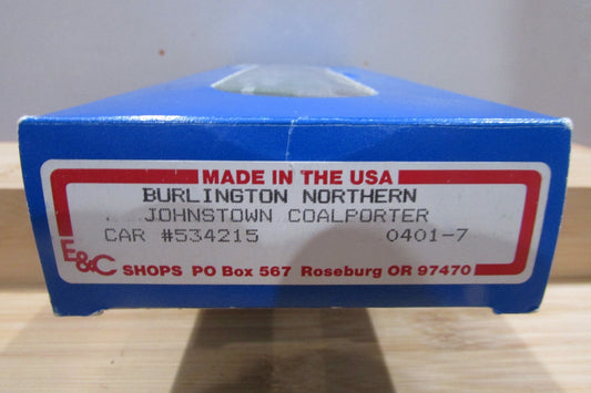 HO Scale E&C Shop 0401-7 Johnstown CoalPorter Burlinton Northern #534215 ECS4989