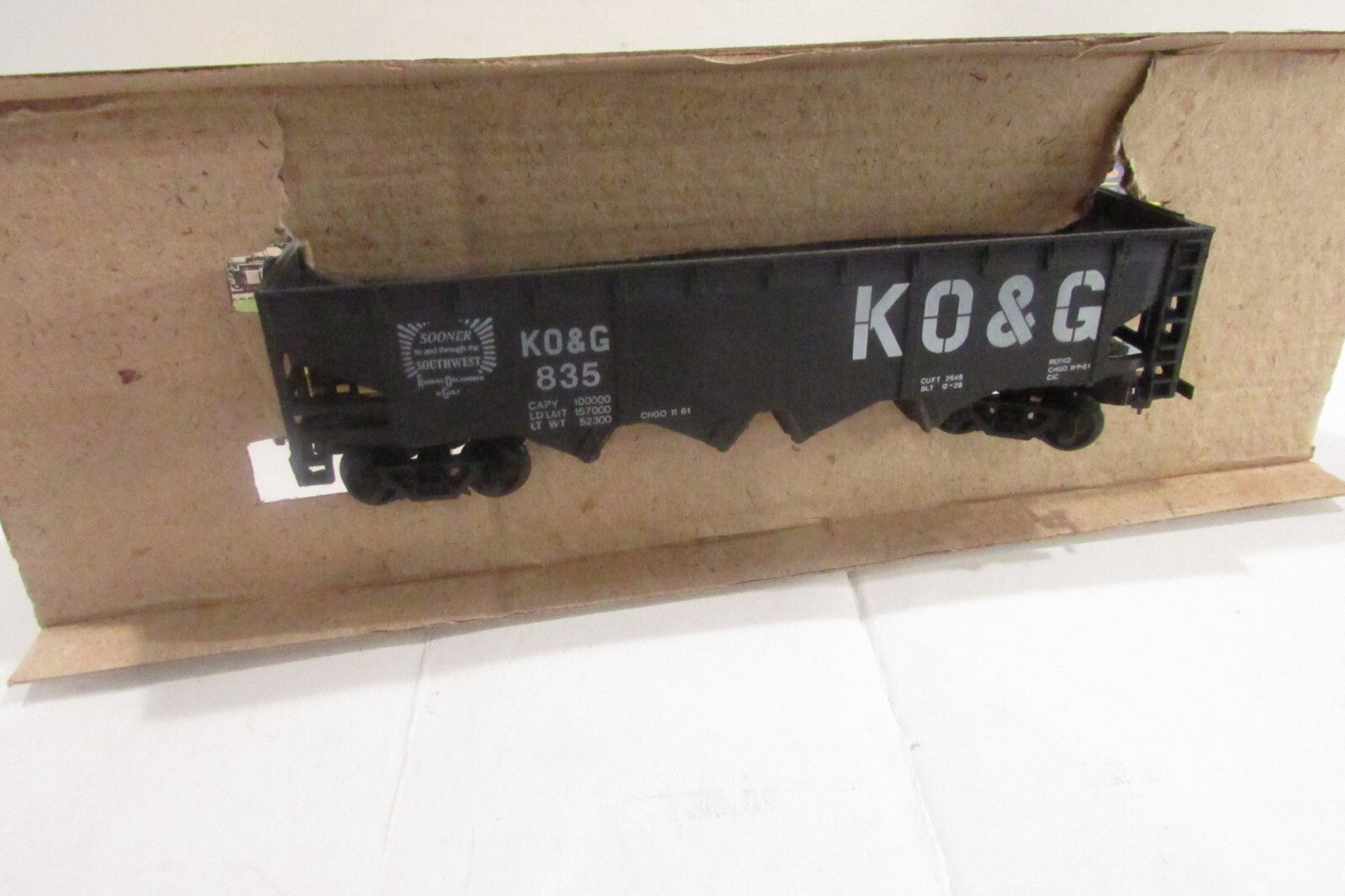 HO Scale AHM 5450E Open Hopper w/out Load KO&G#835