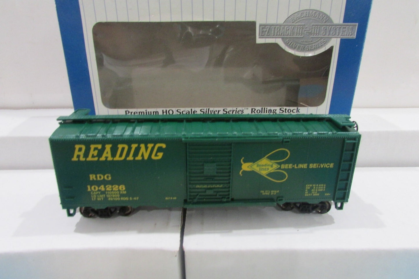 HO Scale Premium (3) Bachmann Silver Series 17010 40' Box Car READING Lot#4049
