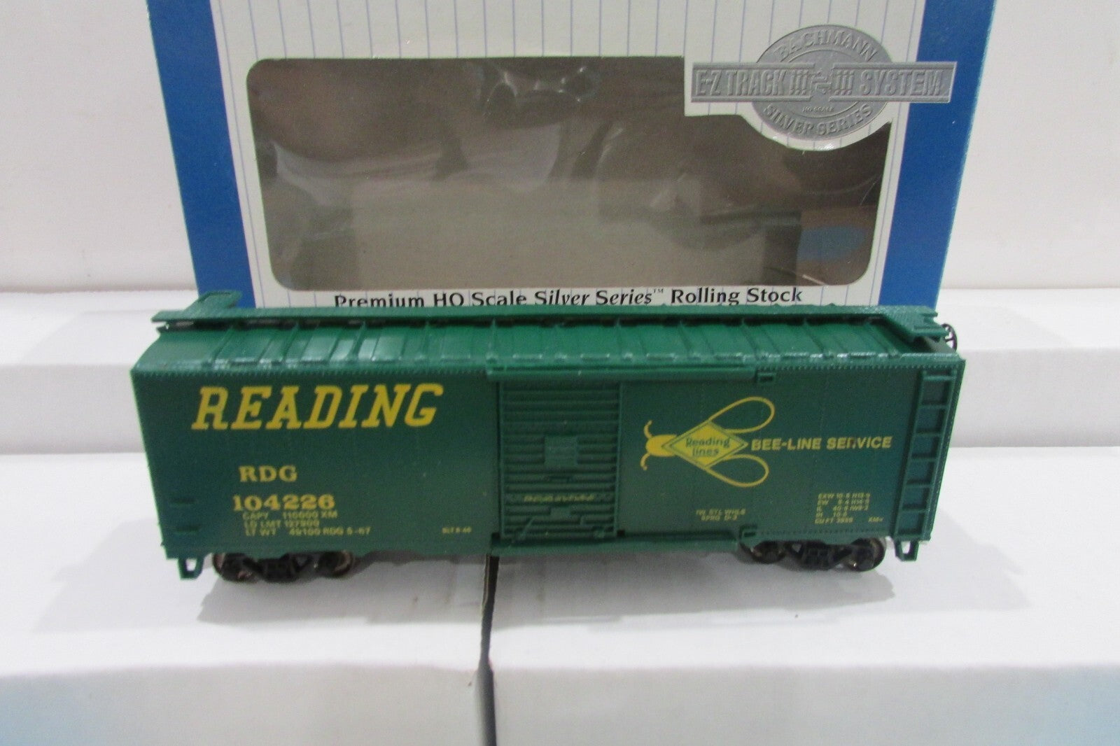 HO Scale Premium (3) Bachmann Silver Series 17010 40' Box Car READING Lot#4049