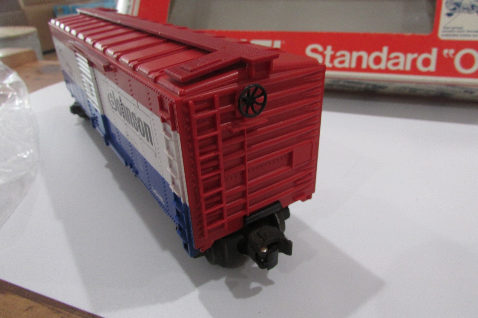 O Gauge  Standard ,Lionel 6-9803 Johnson Wax  Box Car