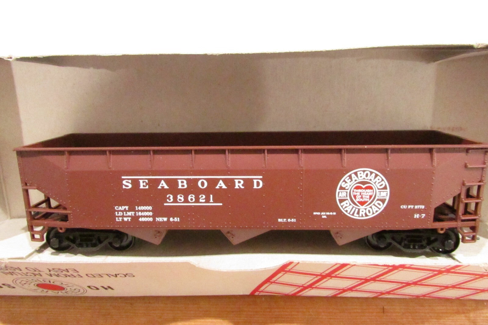 Ho Scale Steward Hobbies (6)Off Set 70Ton 9Panel Triple Hopper Seaboard Lot#3359