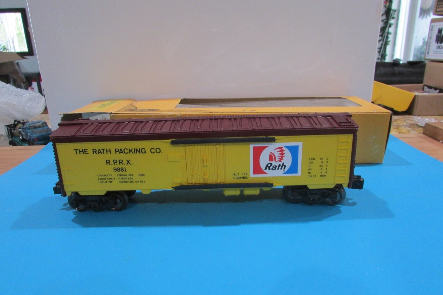 O Gauge Lionel 6-9881 Special Edition Rath Packing Refrigerator Car Lot#2550