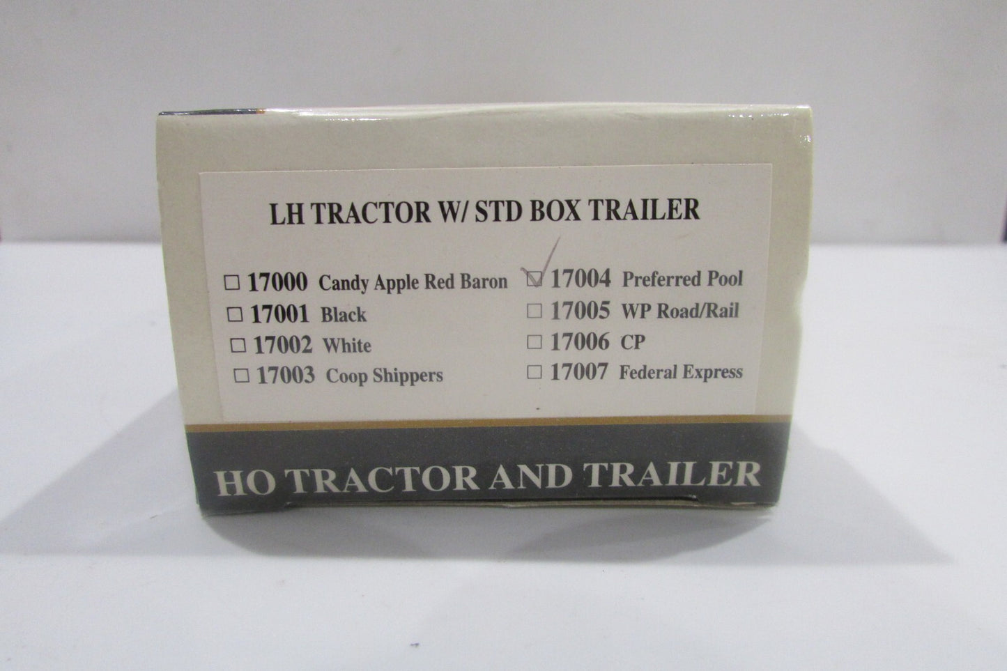 HO Scale Model Power 17004 LH Tractor w/ STD Box Trailer Preferred Pool
